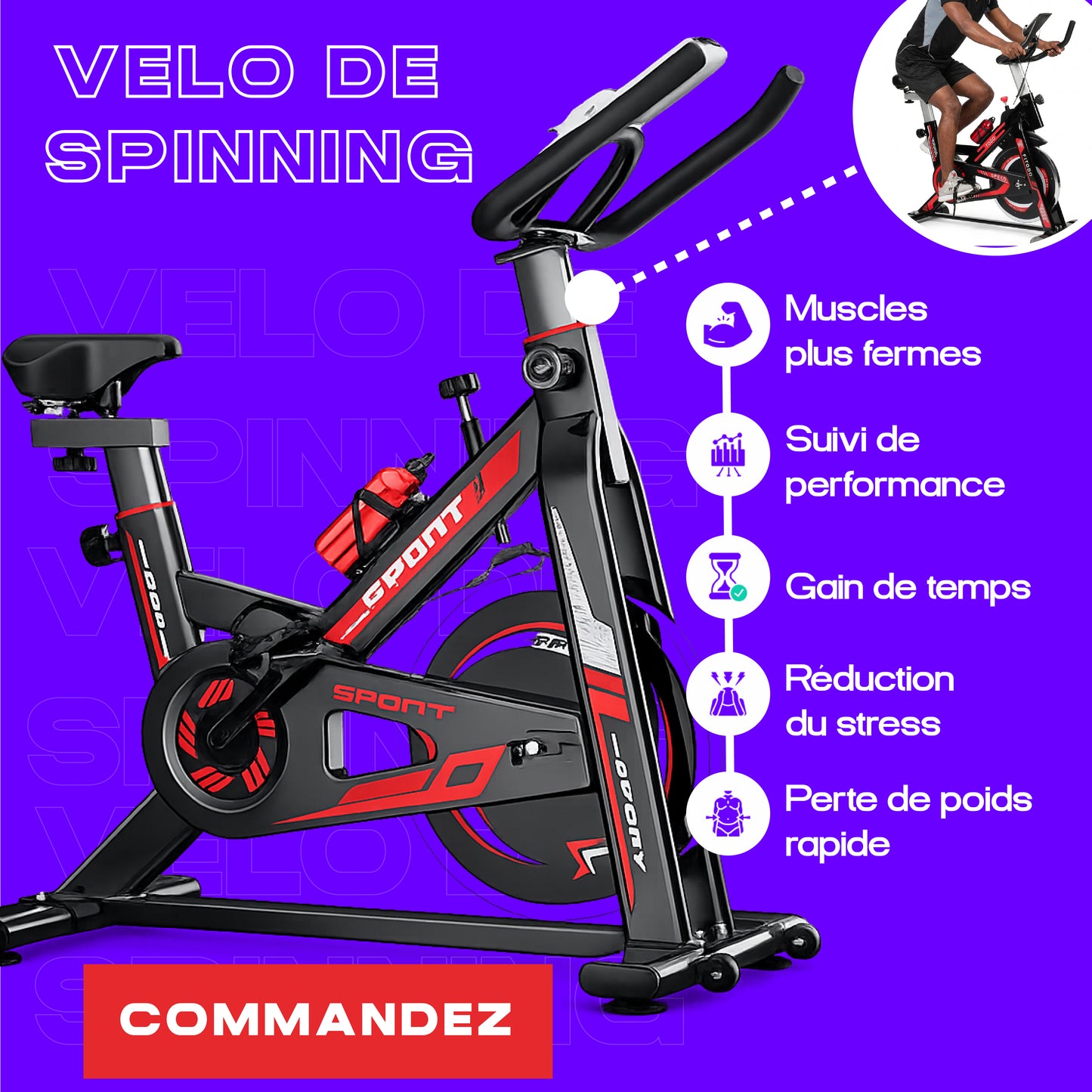 FBTD-Vélo de Spinning Maison BEST