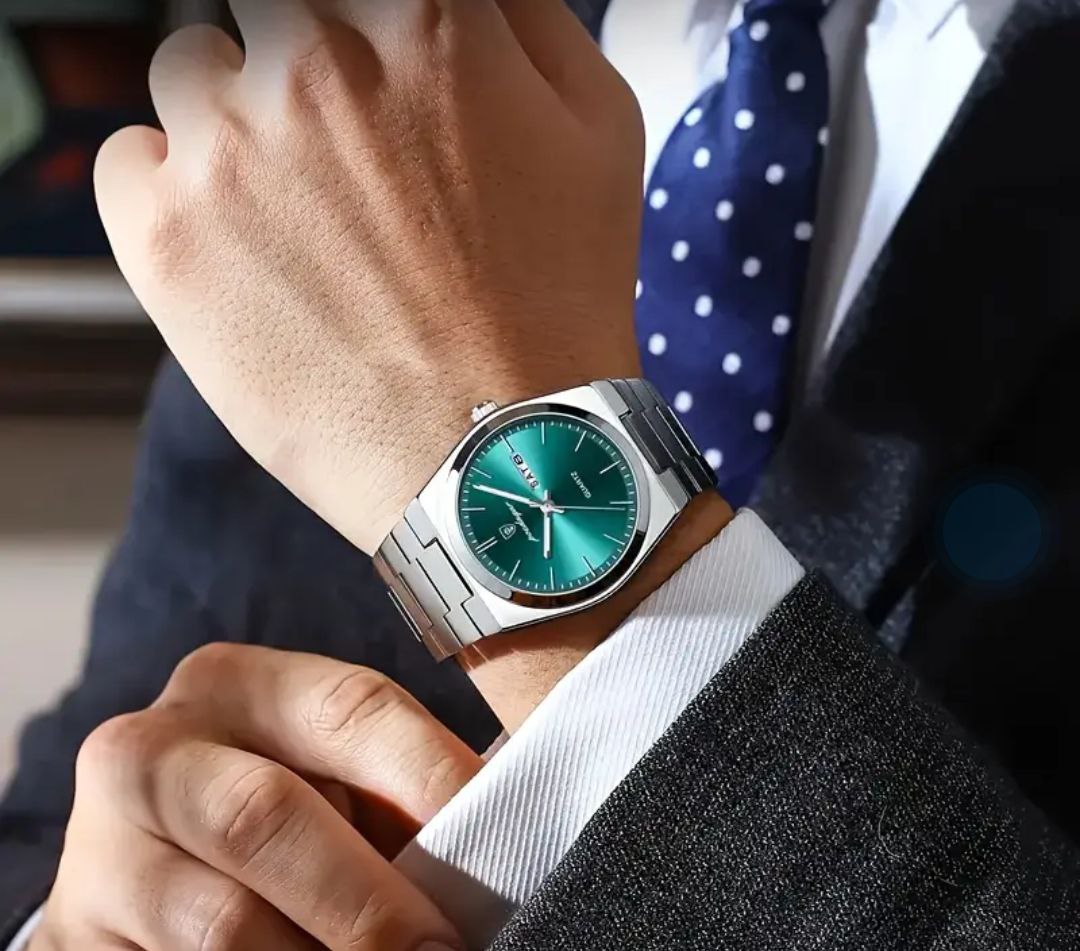 Poedagar Montre Ronde pour Hommes en Acier Inoxydable - Collection Élégance et Fonctionnalité