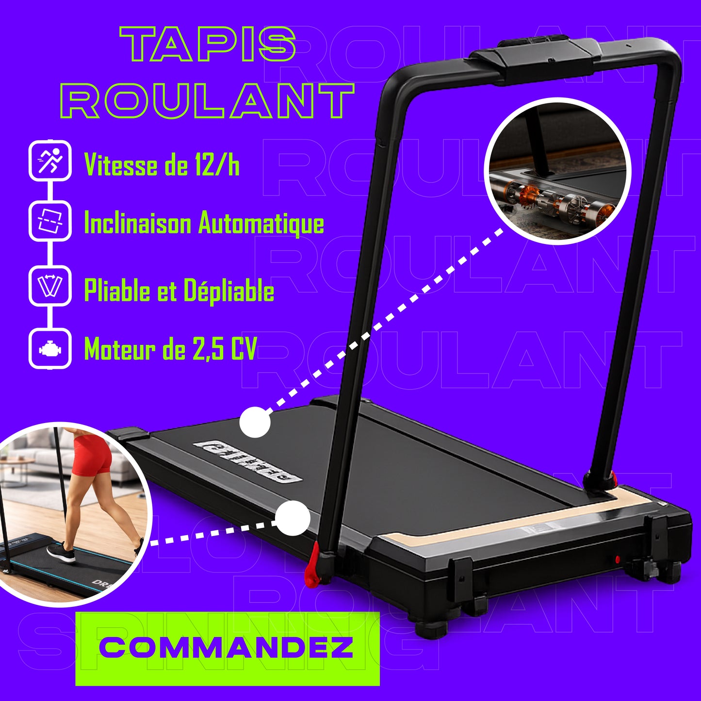 FBTD-Tapis de Course Électrique compact et performant